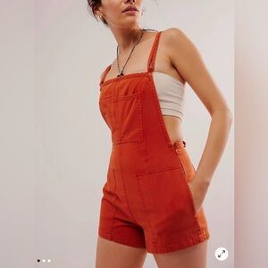 Free People Orange Romper